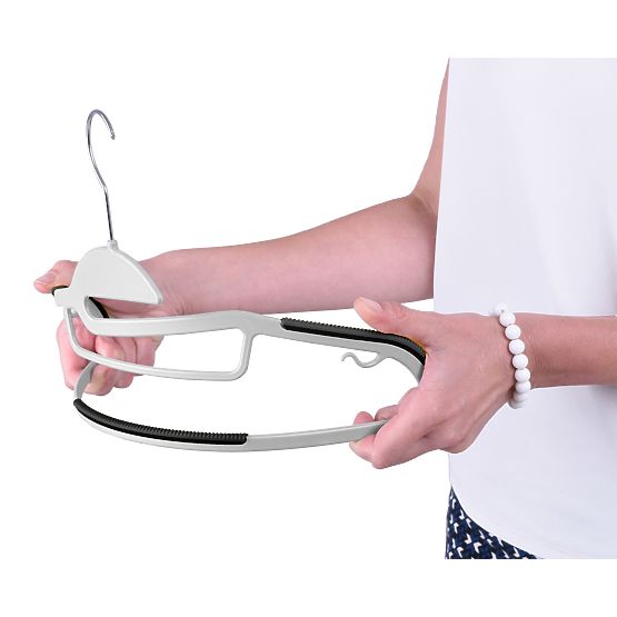 Flexi Hanger Set of 10 Pieces Grey-Black