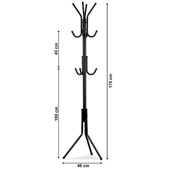 Floor Standing Clothes Rack for Garments, Coats, Jackets