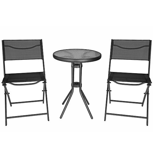 FLORA Garden Furniture Set Table + 2 Chairs