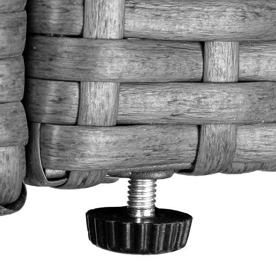 Florencja Garden Furniture Set Gray Sofa Ottoman