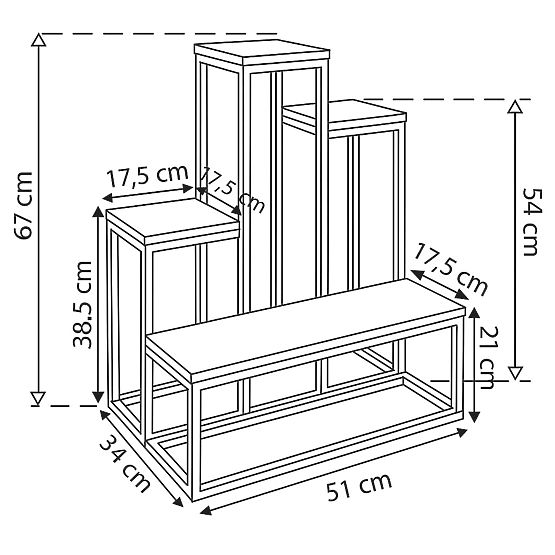 Flower Stand ANTIRES Black Marble