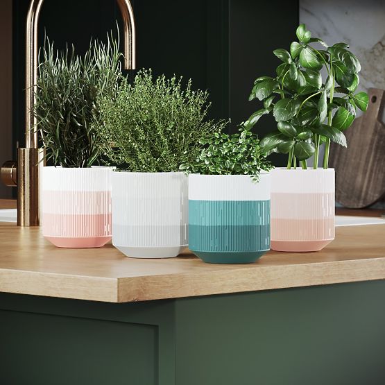 Flowerpot FINO powder pink modern style for interior ameliahome