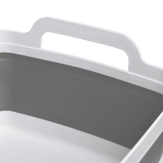 Foldable Bowl with Drain White-Grey BRIDA
