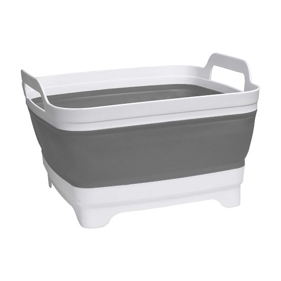 Foldable Bowl with Drain White-Grey BRIDA