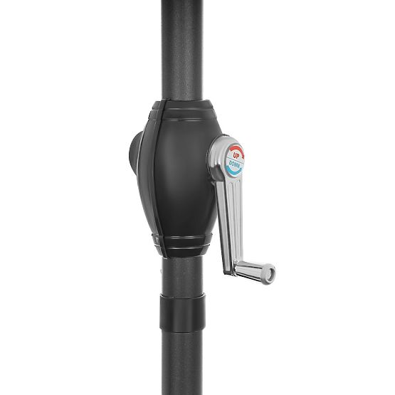 Foldable Garden Balcony Umbrella Adjustable 210 cm Grey