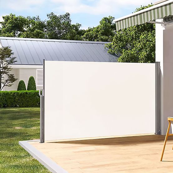 Folding Awning 300x200 cm Side Screen for Garden and Terrace Beige