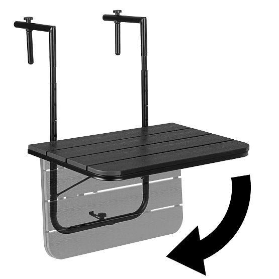 Folding Balcony Table ARETTO Black