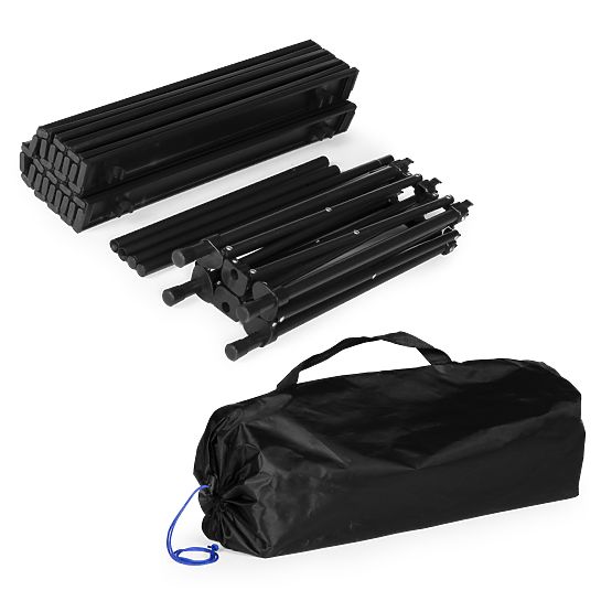 Folding Camping Table 120x55 cm with Bag Black MultiGarden