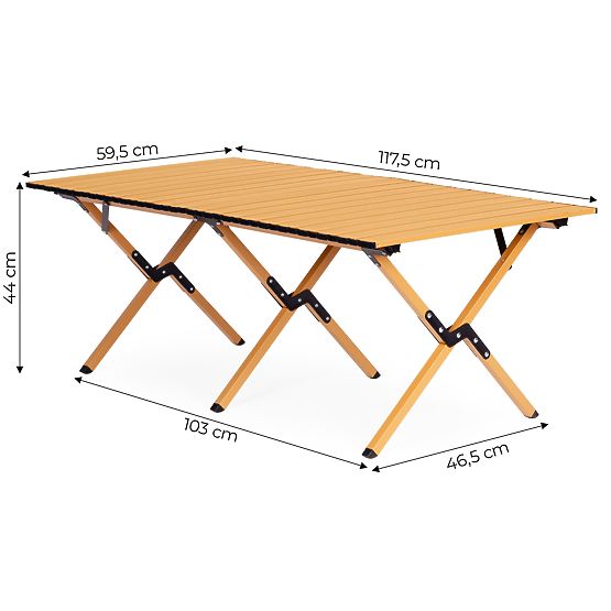 Folding Camping Table 120x60 cm with Bag MultiGarden