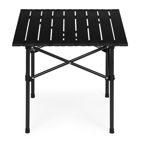 Folding Camping Table 53x55 cm with Bag Black MultiGarden