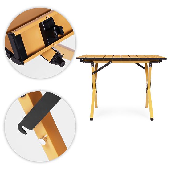 Folding Camping Table 60x60 cm with Bag MultiGarden