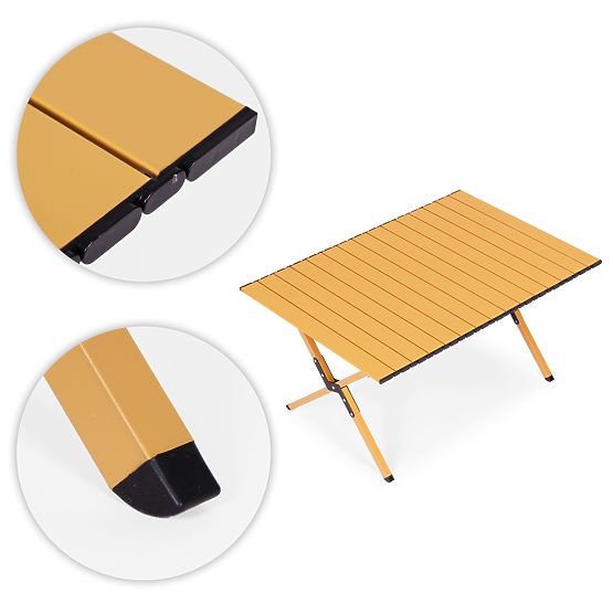 Folding Camping Table 90x60 cm with Bag MultiGarden