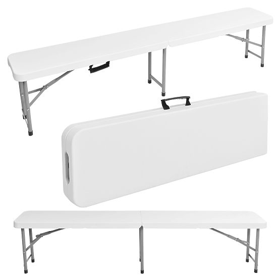 Folding Catering Bench 180 cm White