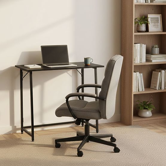 Folding Computer Desk 80x45 cm Laptop Table Black ModernHome