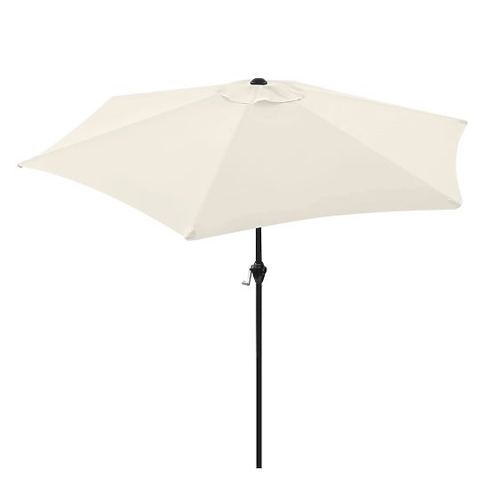 Folding Garden Balcony Umbrella Adjustable 210 cm Beige