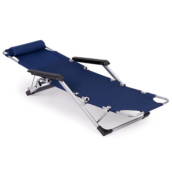 Folding Garden Beach Chair 2-in-1 Lounger