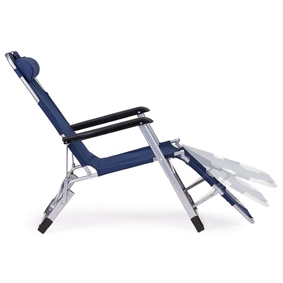 Folding Garden Beach Chair 2-in-1 Lounger