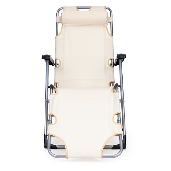 Folding Garden Beach Chair Lounger 2-in-1