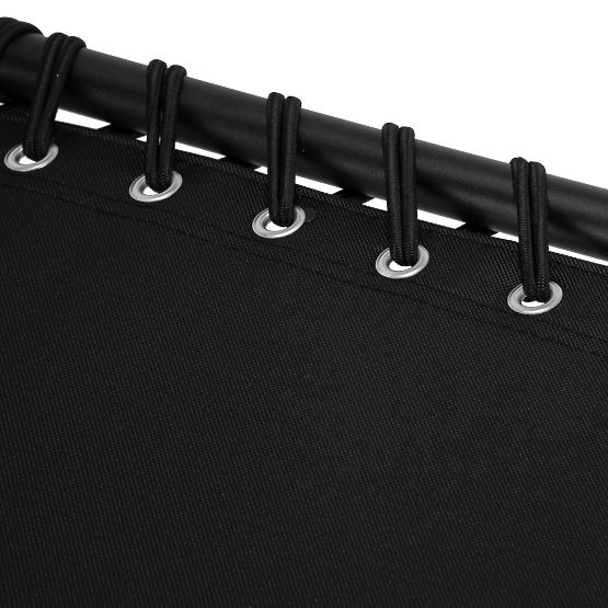 Folding Garden Lounger Adjustable FENIKS Black