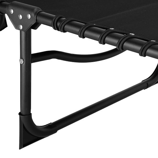 Folding Garden Lounger Adjustable FENIKS Black