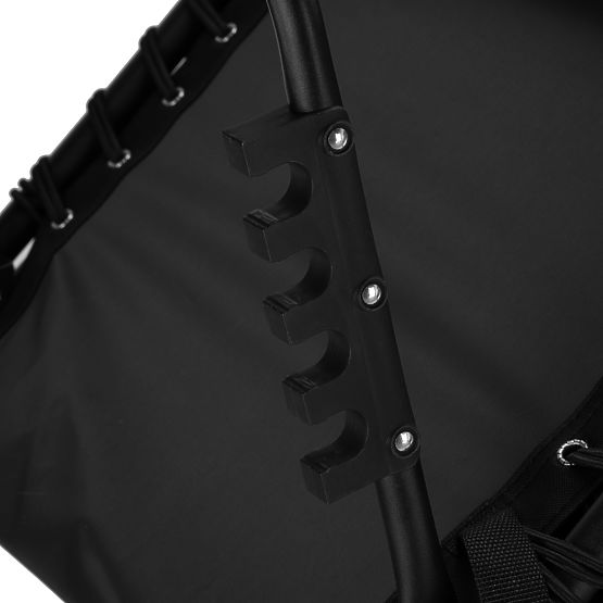 Folding Garden Lounger Adjustable FENIKS Black