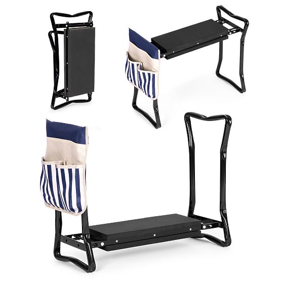 Folding Kneeler - Garden Stool 2-in-1 - Blue