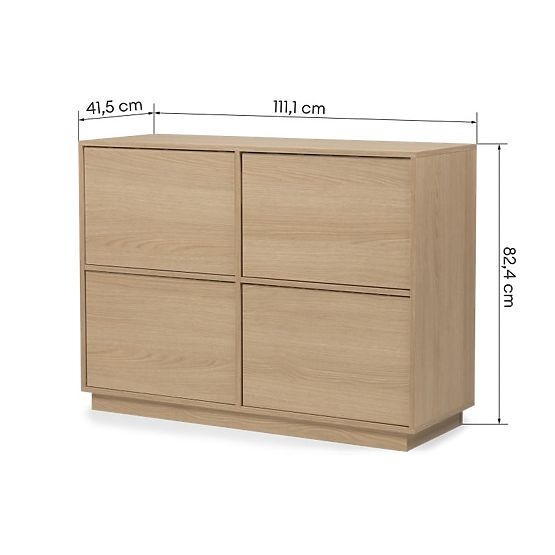 Four-Door Japandi Sideboard in Lindberg Oak