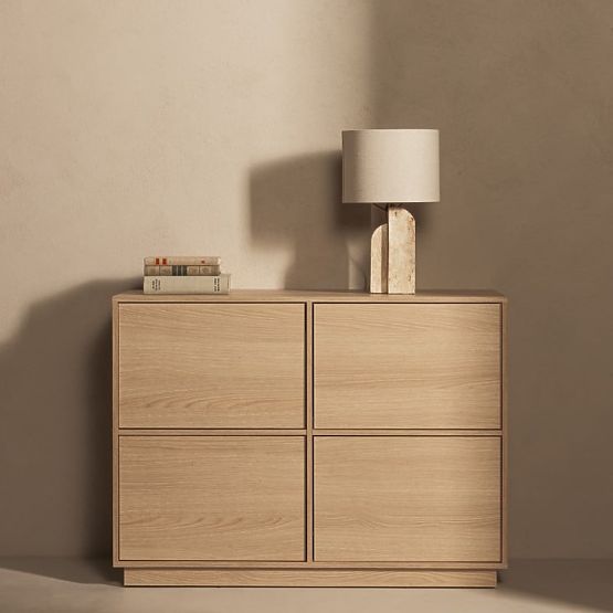 Four-Door Japandi Sideboard in Lindberg Oak