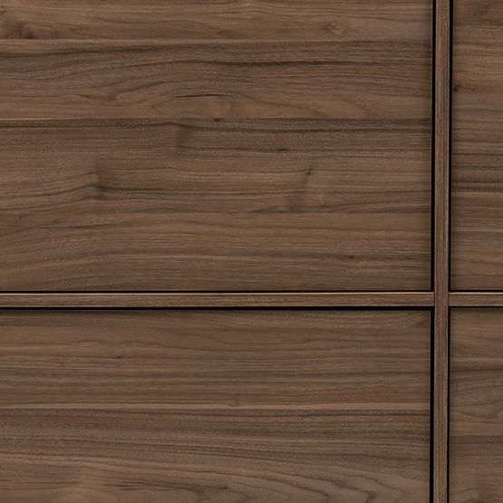 Four-Door Japandi Sideboard in Royal Walnut
