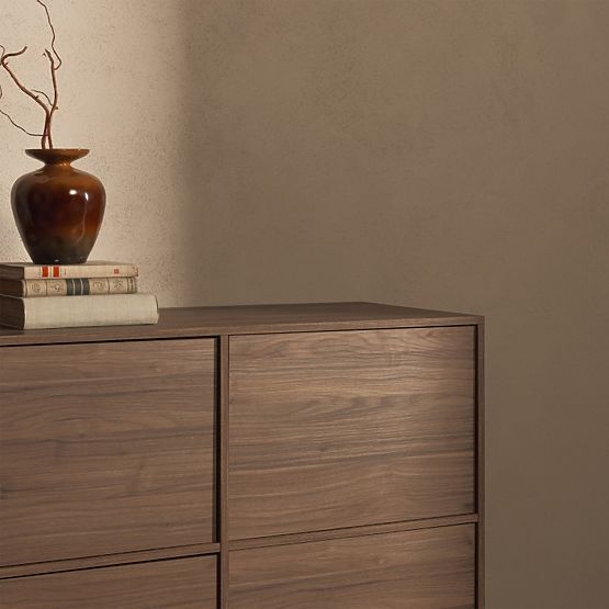 Four-Door Japandi Sideboard in Royal Walnut