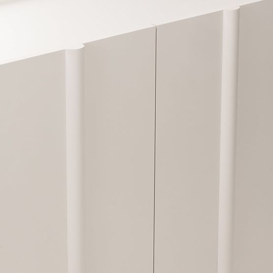 Four-Door Moss Sideboard in Cashmere, Rounded