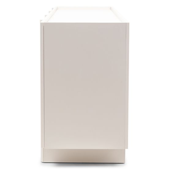 Four-Door Moss Sideboard in Cashmere, Rounded