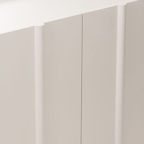 Four-Door Moss Sideboard in Cashmere, Rounded