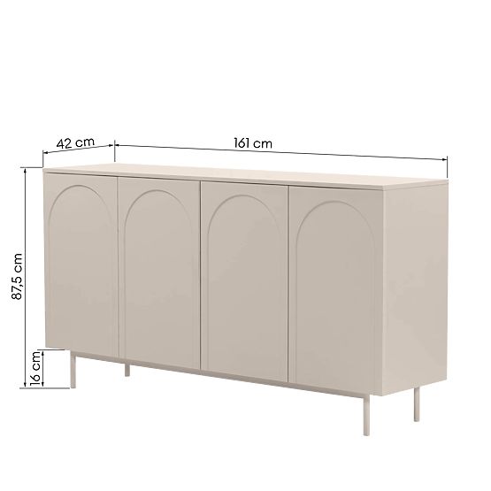 Four-Door Sideboard Helene, Cashmere