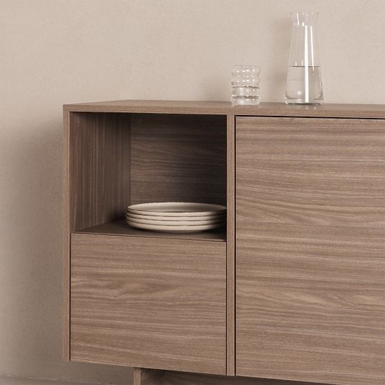 Four-Door Sideboard Kanso, Pearl Oak