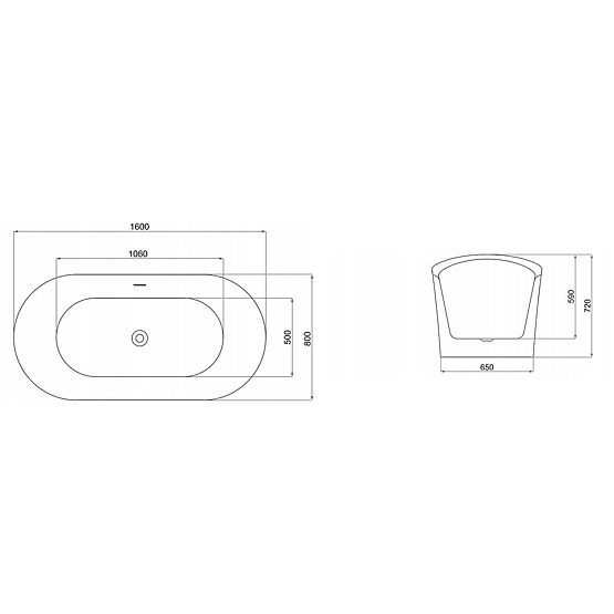 Freestanding Bathtub Rea Ferrano 160