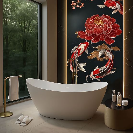 Freestanding Bathtub Rea Ferrano Slim 170