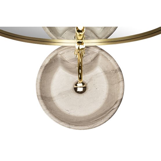 Freestanding Ceramic Washbasin Blanka Natural Matt Marble