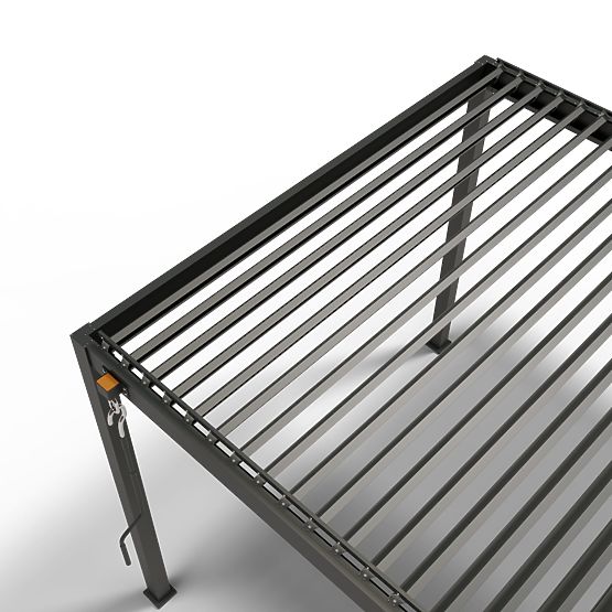 Freestanding Garden Pergola Antilla in Aluminum, 4x3 m, Bioclimatic, Adjustable Louvers, Anthracite