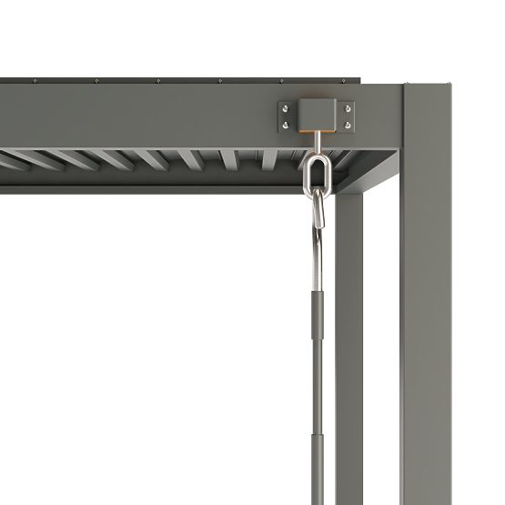 Freestanding Garden Pergola Antilla in Aluminum, 4x3 m, Bioclimatic, Adjustable Louvers, Anthracite