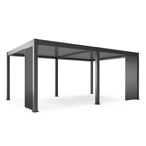 Freestanding Garden Pergola Lumera, Aluminum, 4x6 m, Bioclimatic, LED Lighting, Electric