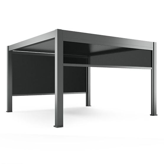 Freestanding Garden Pergola Lumera from Aluminum, 4x4 m, Bioclimatic, LED Lighting, Electric