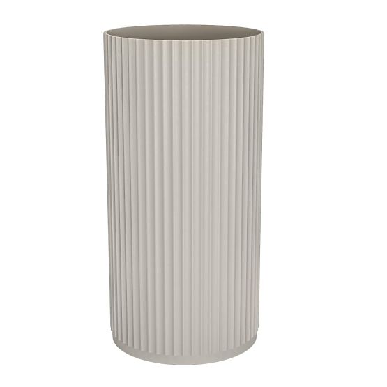 Freestanding Washbasin Ciriola, Composite, 45x90 cm, Light Gray, Ribbed