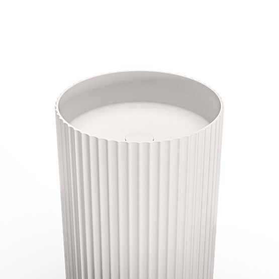 Freestanding Washbasin Ciriola, Composite, 45x90 cm, White, Grooved