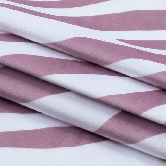 FUN Curtain in Pink with Animal Print, Tropical Style, Silver Metal Eyelets