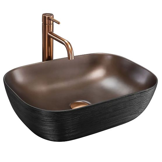 Furniture Washbasin Rea Belinda COPPER BRUSH / Black