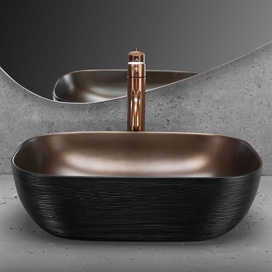 Furniture Washbasin Rea Belinda COPPER BRUSH / Black
