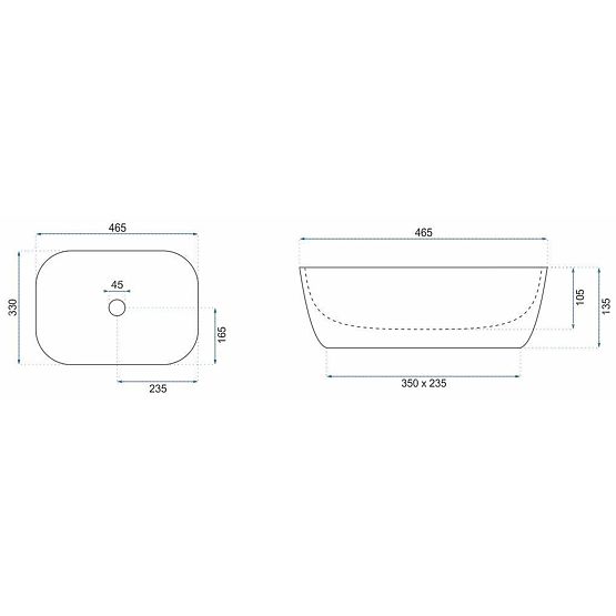 Furniture Washbasin Rea Belinda COPPER BRUSH / Black