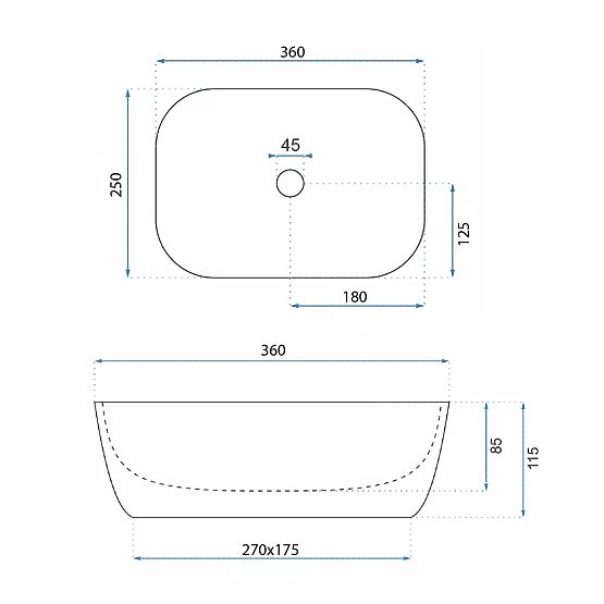 Furniture Washbasin Rea Belinda Mini Stone Matt