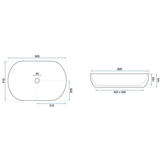 Furniture Washbasin Rea Cleo 61 White